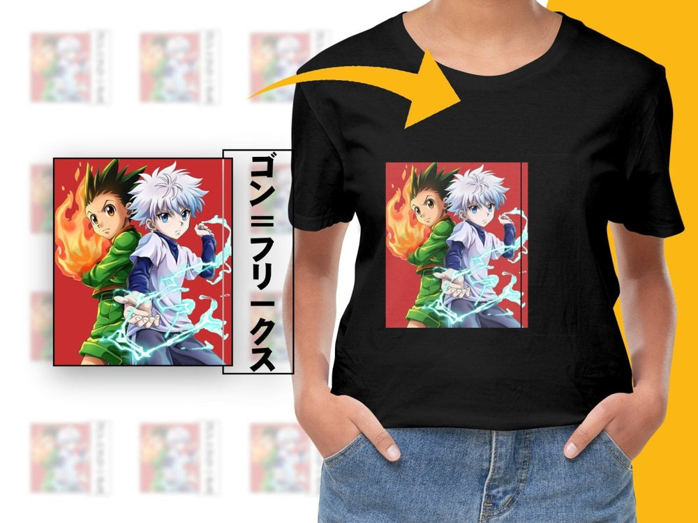 Gon and Killua Action Pose Anime Character PNG Digital - Teepew