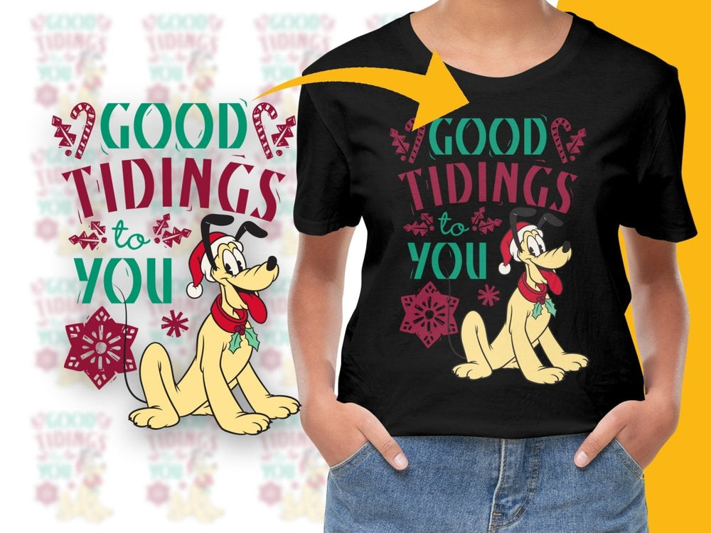 Good Tidings To You Christmas Pluto PNG File - Teepew