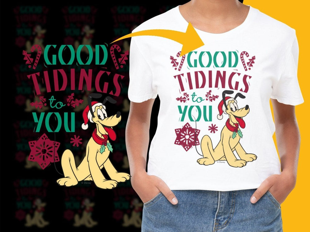 Good Tidings To You Disney Pluto Christmas PNG File - Teepew