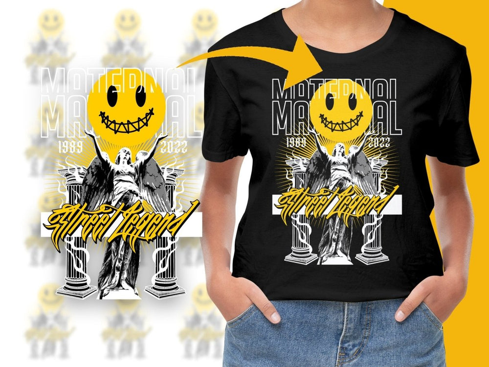 Graffiti Style Angel and Smile Graphic PNG File - Teepew
