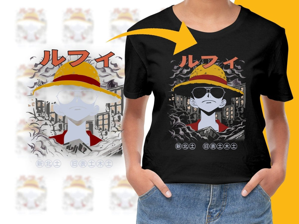 Graphic Anime Character Luffy Cool Design PNG File - Teepew