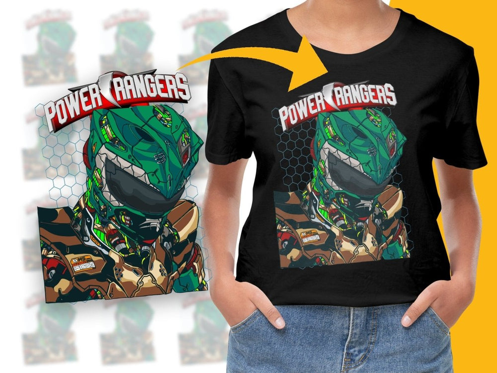 Graphic Green Power Rangers Themed PNG File - Teepew