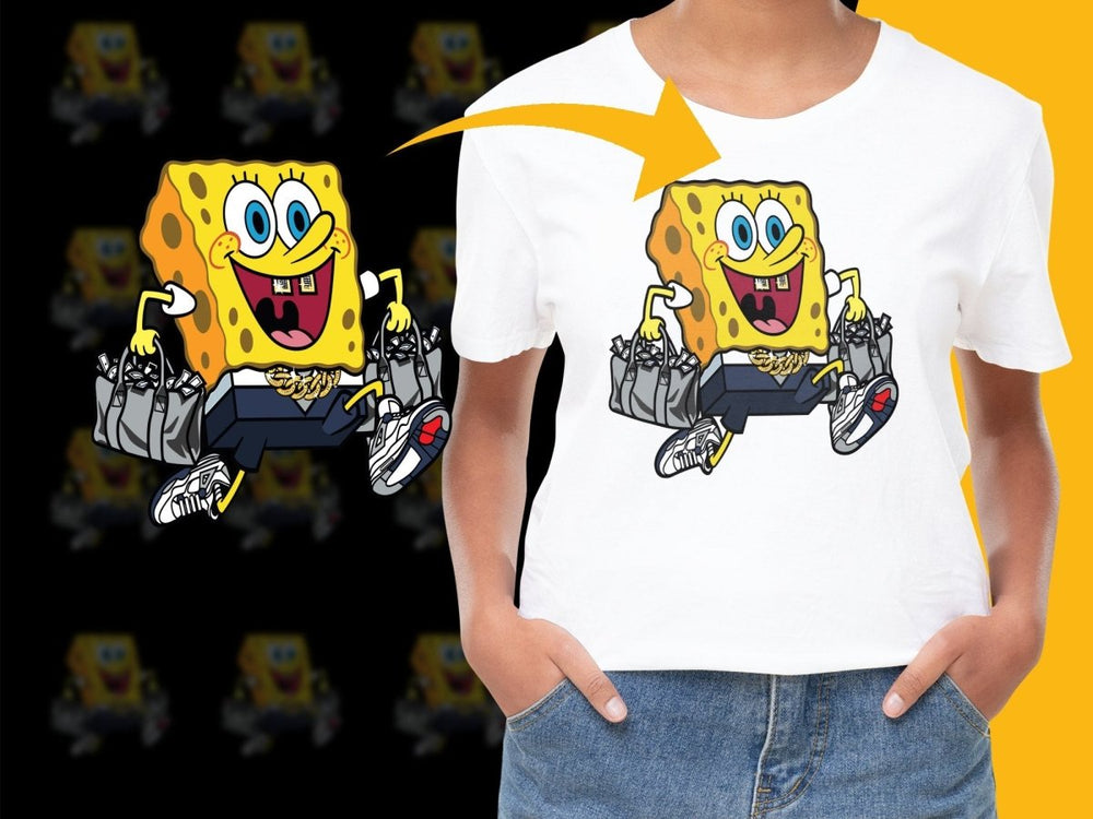 Graphic PNG File Featuring Happy Sponge Cartoon - Teepew