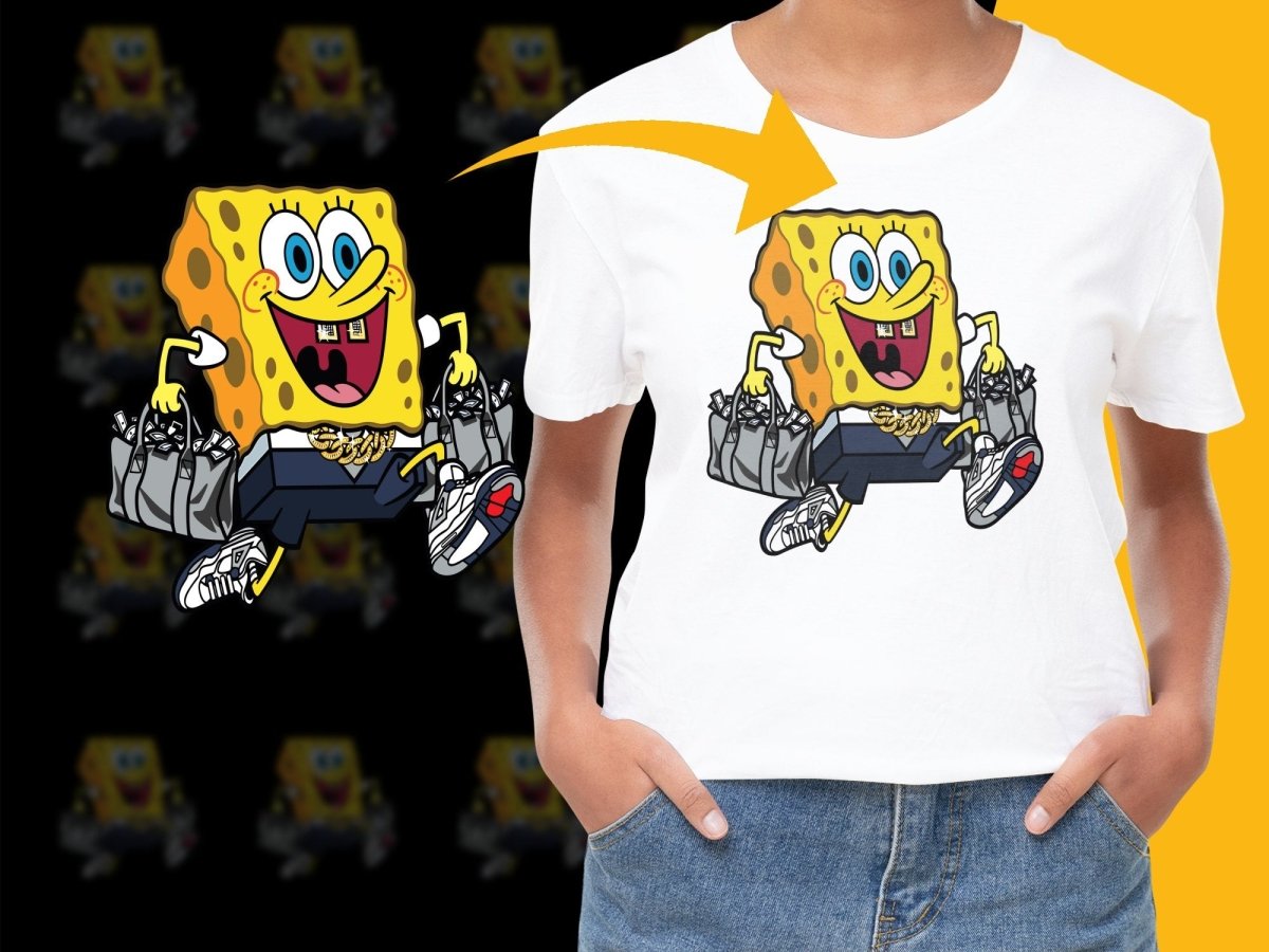 Graphic PNG File Featuring Happy Sponge Cartoon - Teepew
