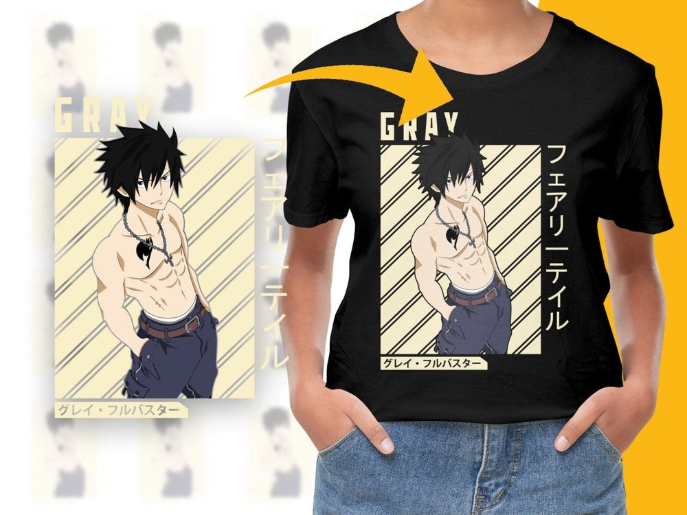 Gray Fullbuster Anime Character PNG Digital - Teepew