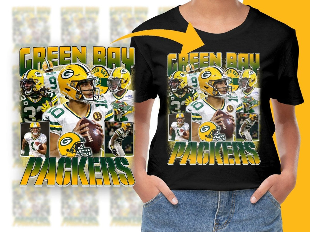 Green Bay Packers Bootleg Football Fan PNG File - Teepew