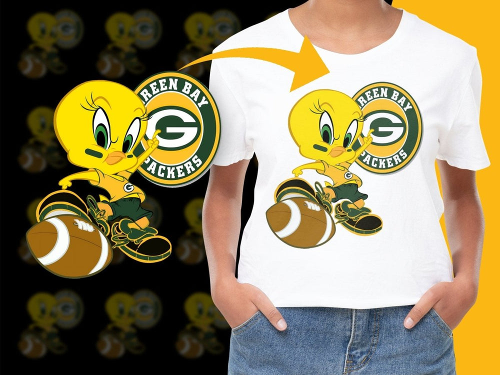 Green Bay Packers Cartoon Character PNG File - Teepew