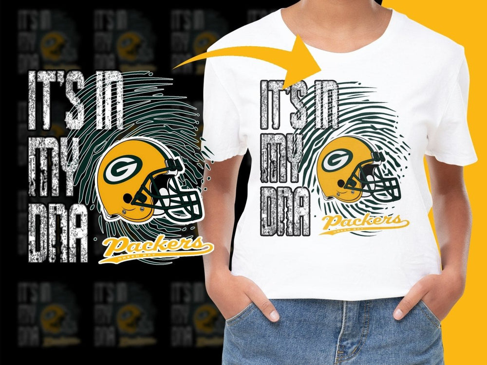 Green Bay Packers It's In My DNA Graphic PNG File - Teepew
