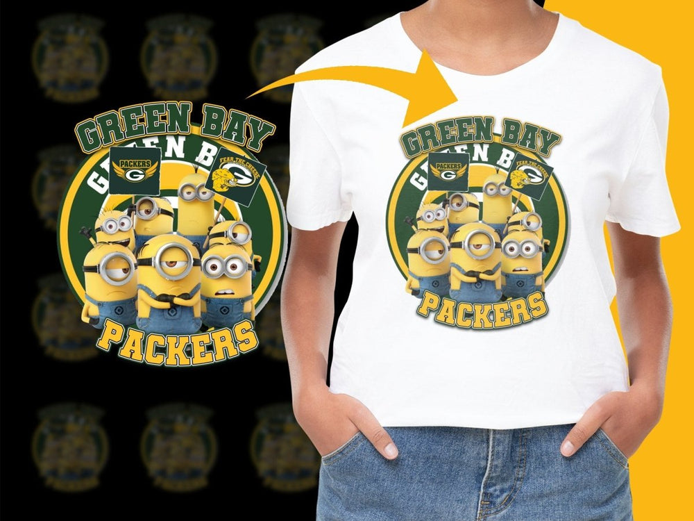 Green Bay Packers Minions Themed PNG File - Teepew