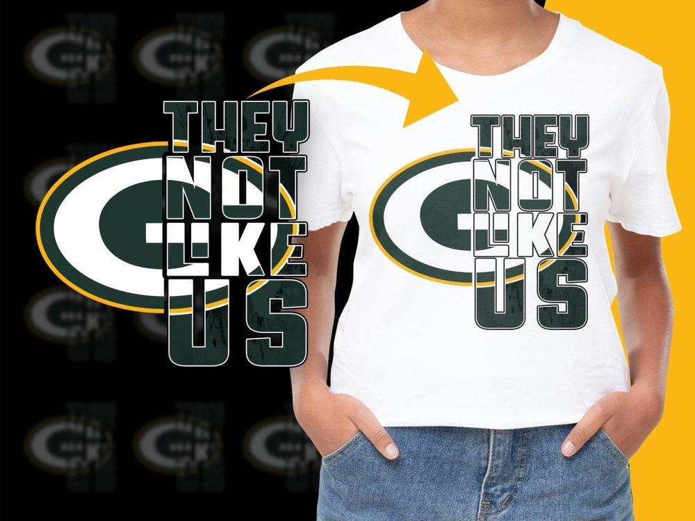 Green Bay Packers They Not Like Us PNG File - Teepew
