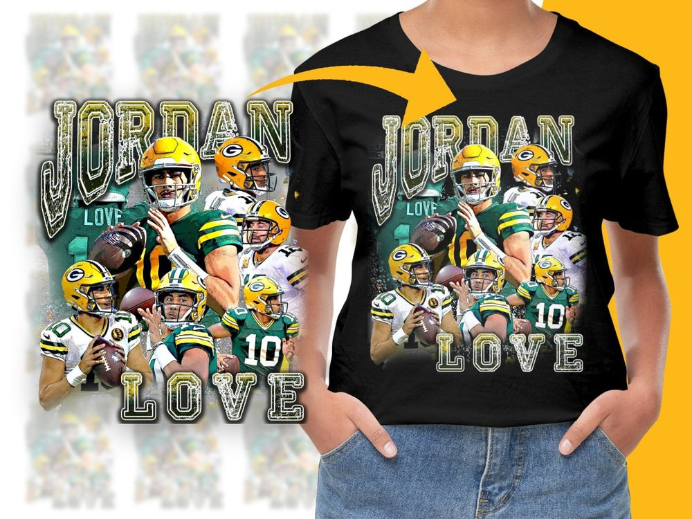 Green Bay Quarterback Bootleg Jordan Love PNG File - Teepew