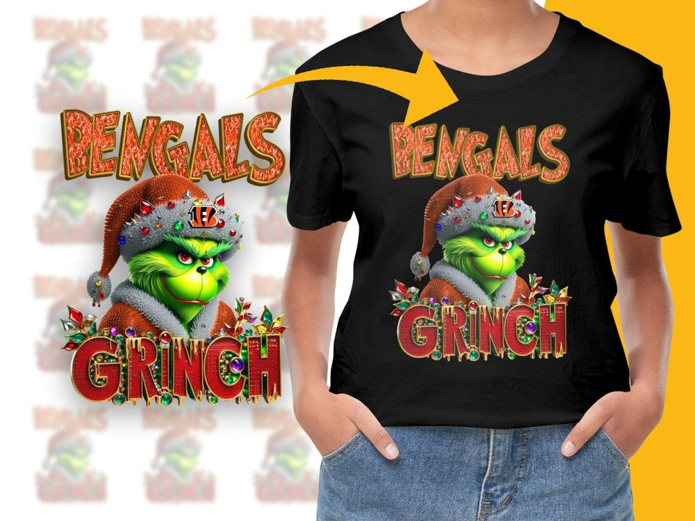 Grinch Bengals Christmas Fan PNG File - Teepew