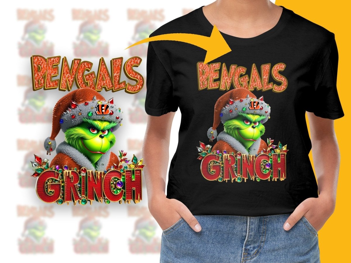 Grinch Bengals Christmas Fan PNG File - Teepew