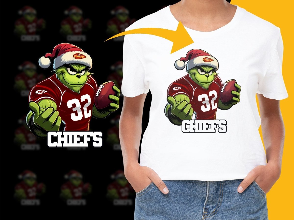 Grinch Chiefs Football Christmas Graphic PNG File - Teepew