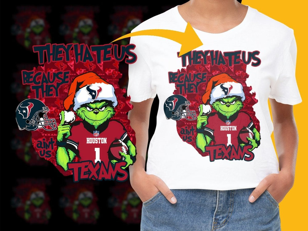 Grinch Houston Texans Christmas Theme PNG File - Teepew