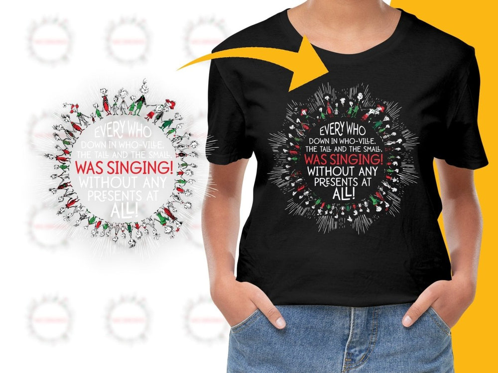 Grinch Inspired Circle of Characters with Bold Text PNG File - Teepew