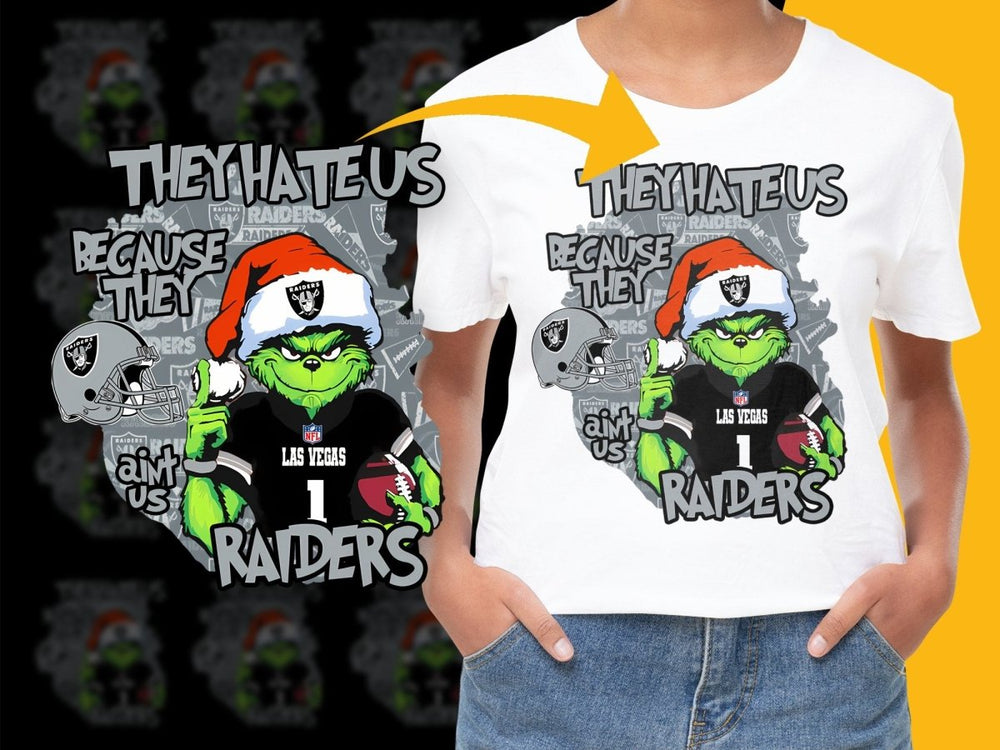 Grinch Las Vegas Raiders They Hate Us PNG File - Teepew