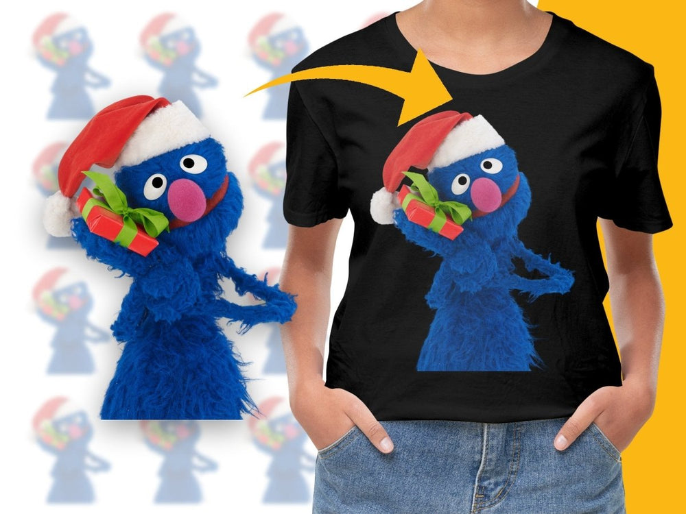 Grover Santa Hat Christmas Gift Design PNG File - Teepew