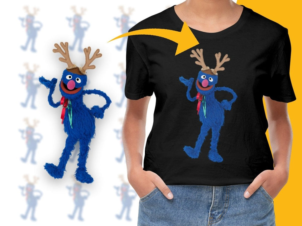 Grover with Reindeer Antlers Christmas Special PNG File - Teepew