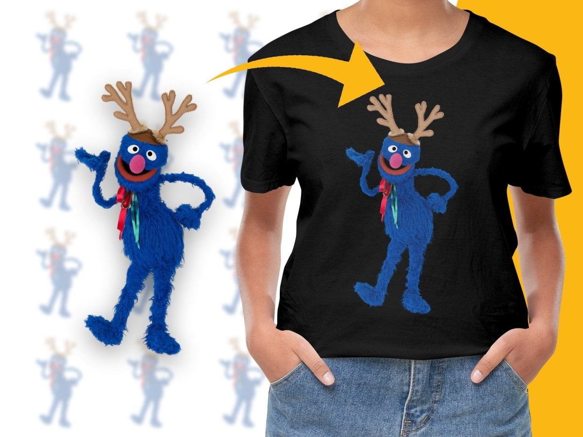 Grover with Reindeer Antlers Christmas Special PNG File - Teepew