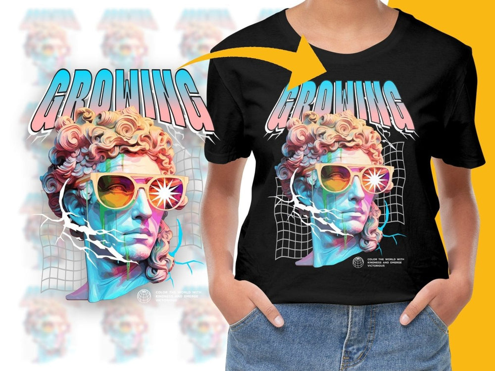Growing Statue Head with Sunglasses Gradient PNG File - Teepew