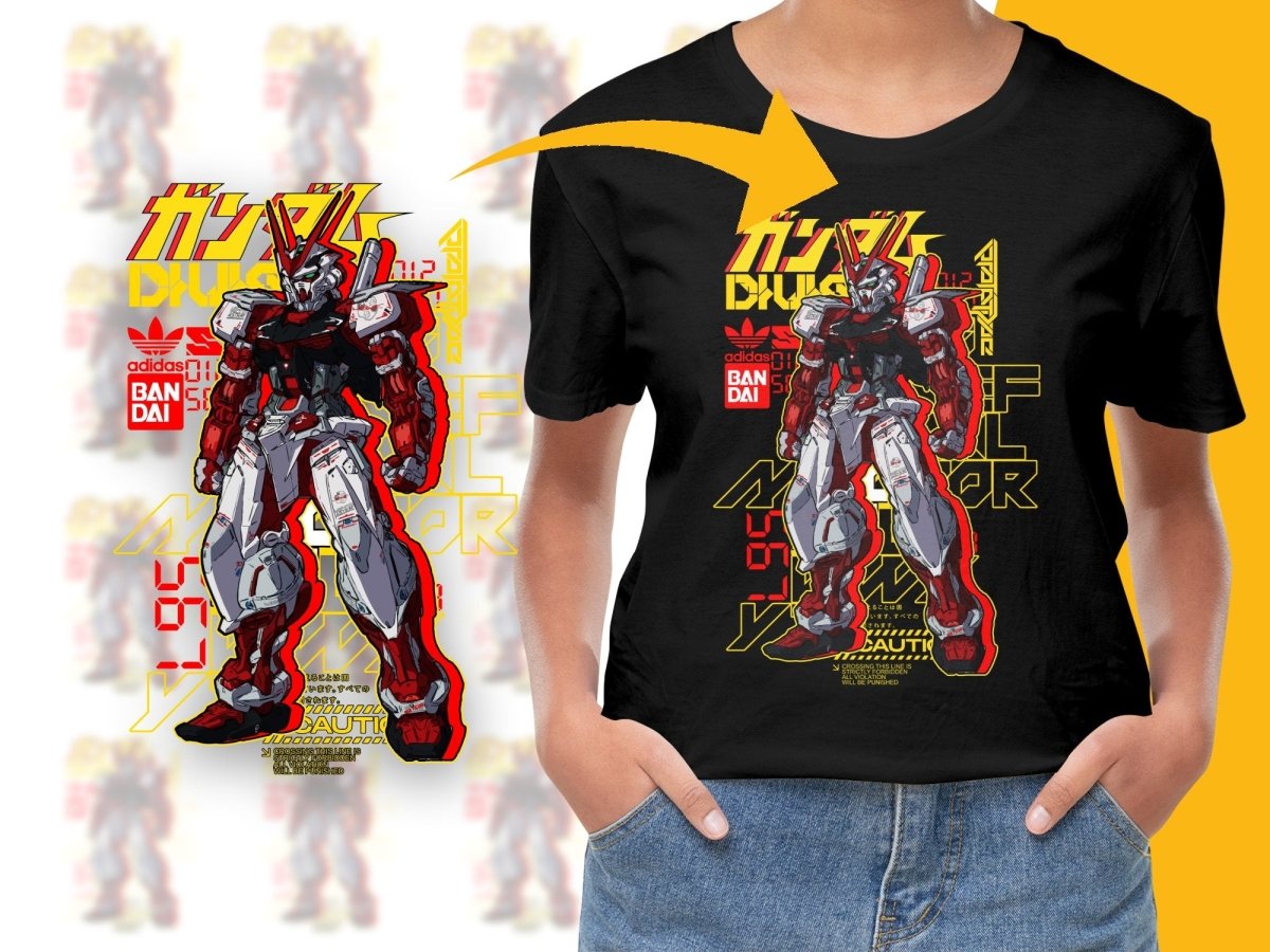 Gundam Astray Red Frame Custom Illustrated PNG File - Teepew