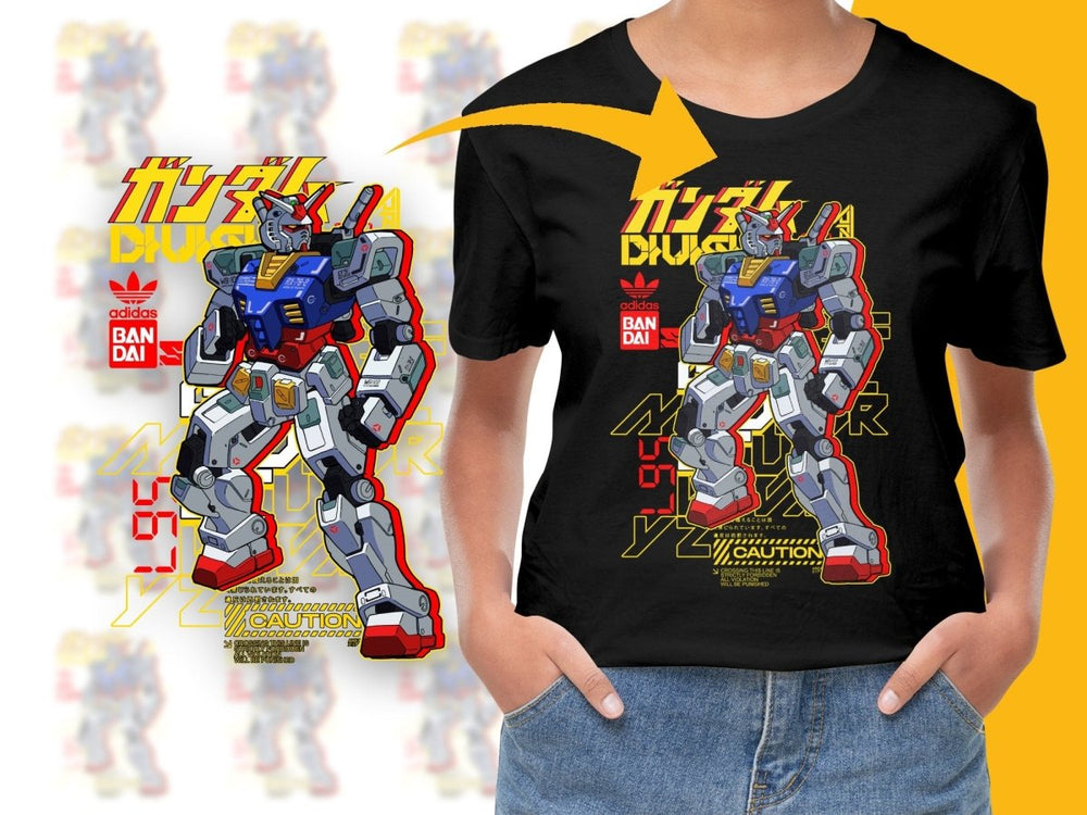 Gundam Collaboration Graphic Men's PNG File - Teepew