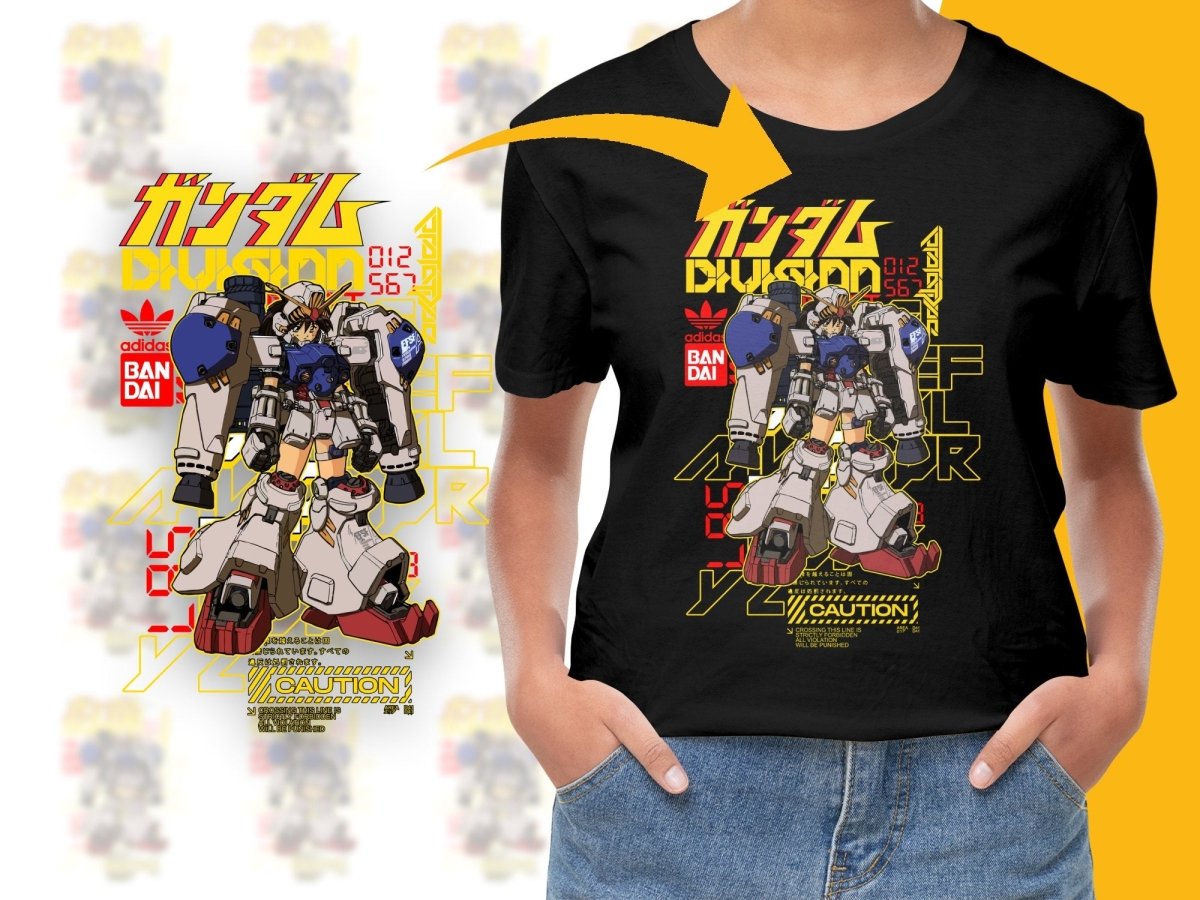 Gundam Division Sport Brand Ban Dai Collaborative PNG File - Teepew