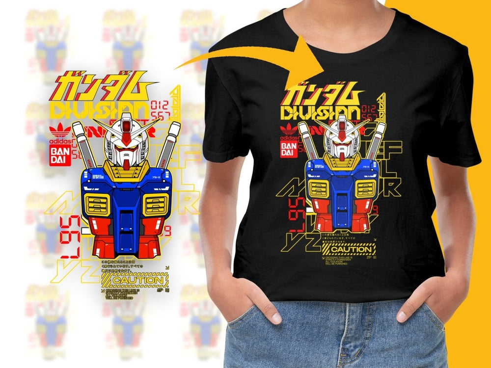 Gundam Division Sport Brand Ban Dai TM NSR YZ Caution PNG File - Teepew