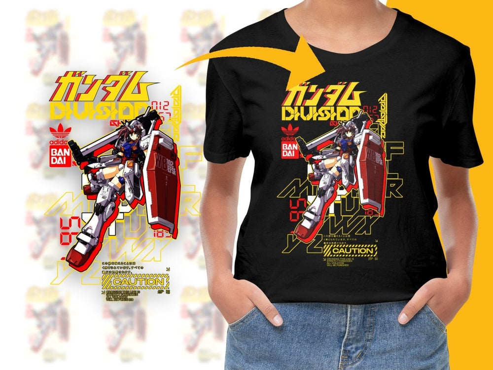 Gundam Sport Brand Ban Dai Collaborative Graphic PNG File - Teepew