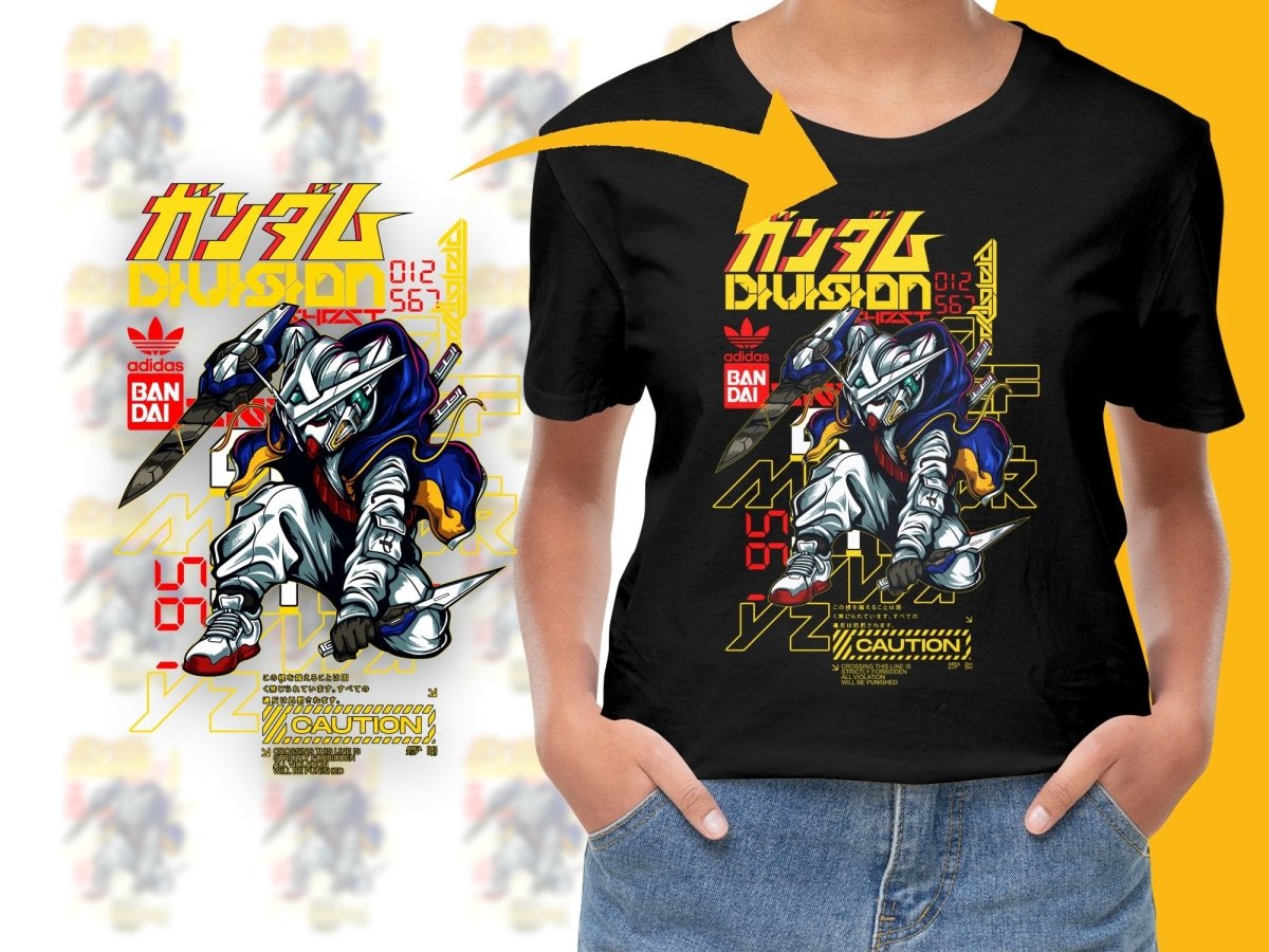 Gundam Sport Brand Ban Dai Division Design Graphic PNG File - Teepew