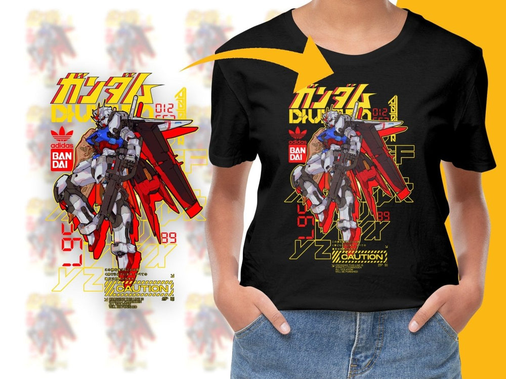 Gundam Sport Brand BanDai Collaboration Graphic PNG File - Teepew