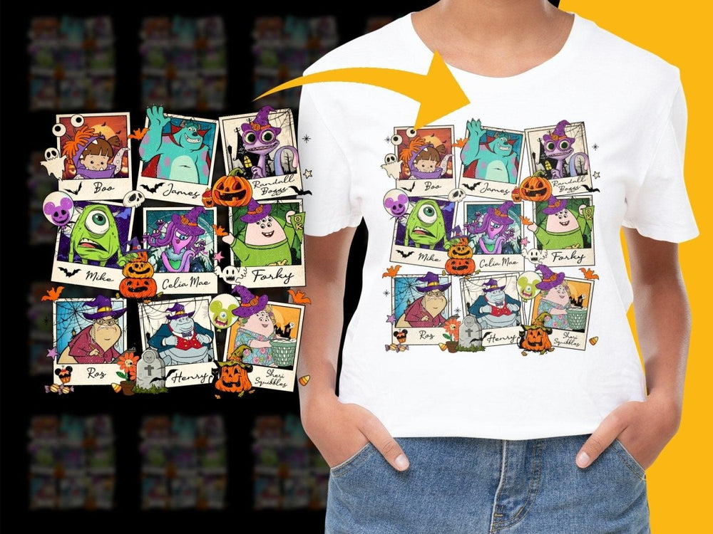 Halloween Monsters Characters Polaroid Frame PNG File - Teepew