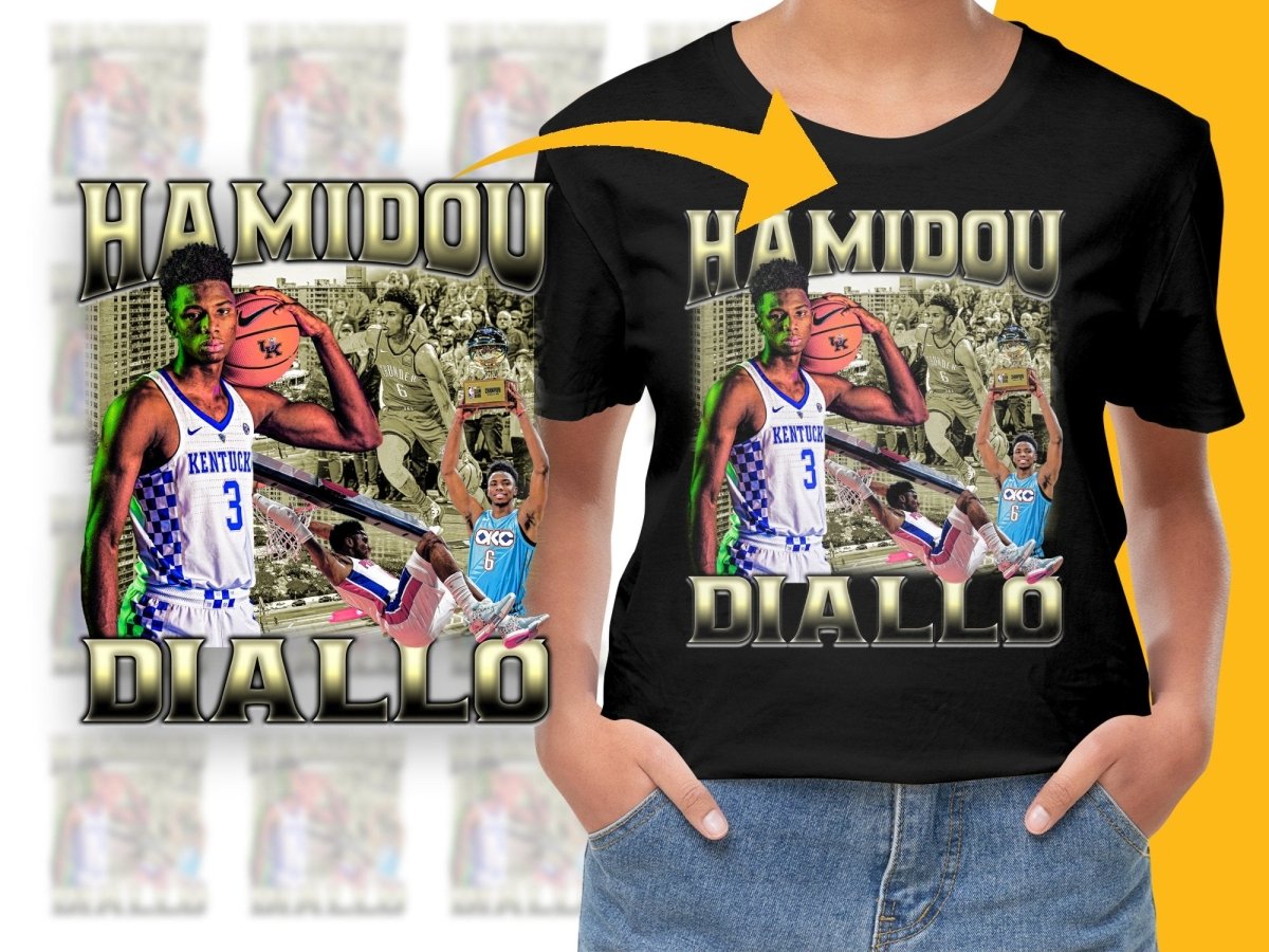 Hamidou Diallo Basketball Star Bootleg Graphic Design PNG File - Teepew