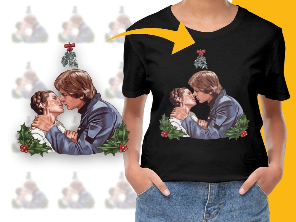 Han Solo and Princess Leia Christmas PNG File - Teepew