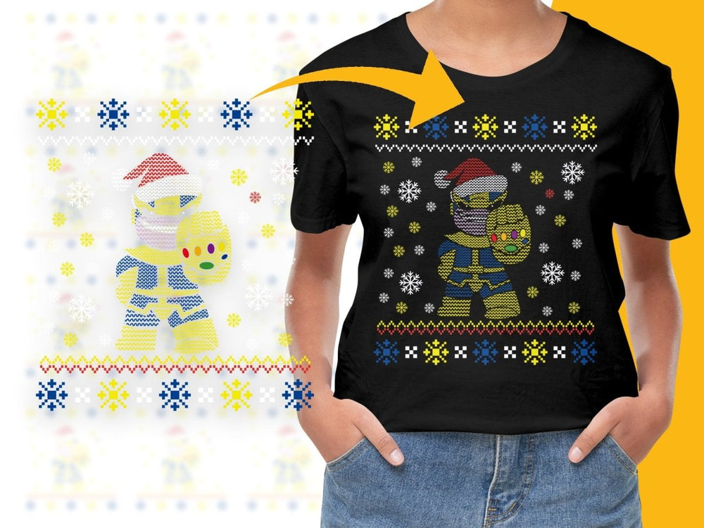 Handcrafted Thanos Christmas Knitted Pattern PNG File - Teepew