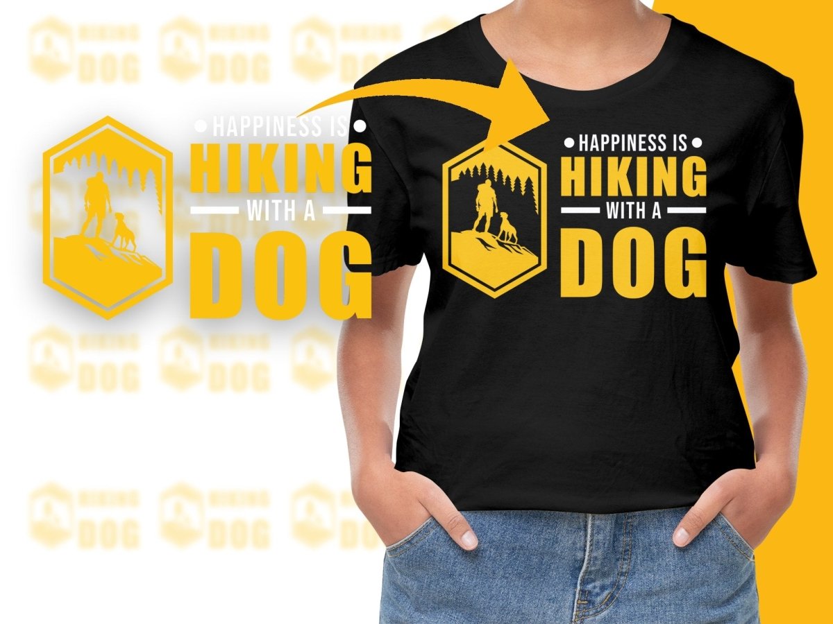Happiness is Hiking with a Dog Design PNG File - Teepew