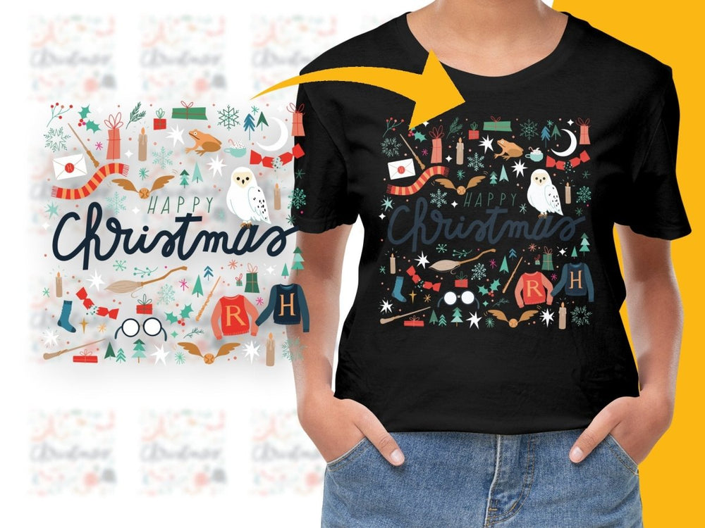 Happy Christmas Digital Greeting Design for Festive Cheer - Teepew