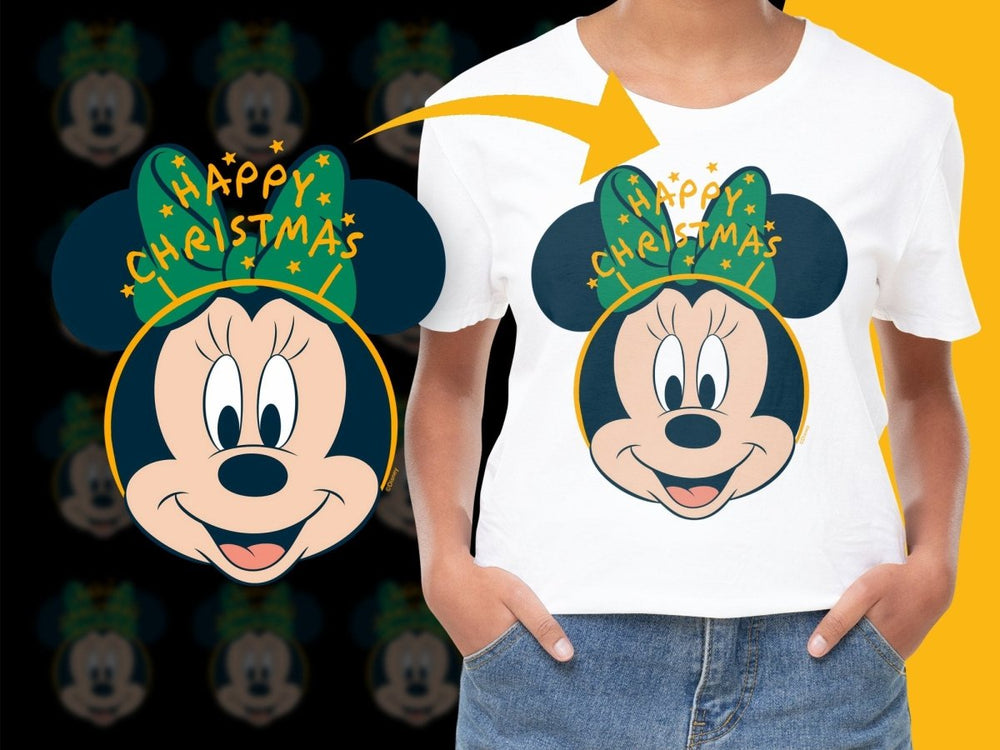 Happy Christmas Minnie Mouse Festive Cheer PNG File - Teepew