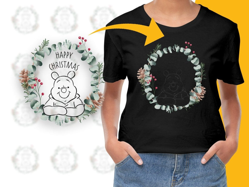 Happy Christmas Winnie the Pooh Digital product - Teepew