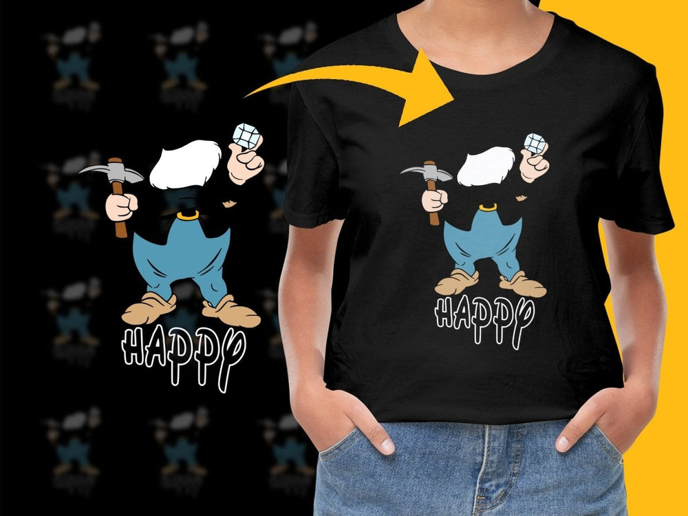 Happy Dwarf with Pickaxe Holding Jewel Christmas PNG File - Teepew
