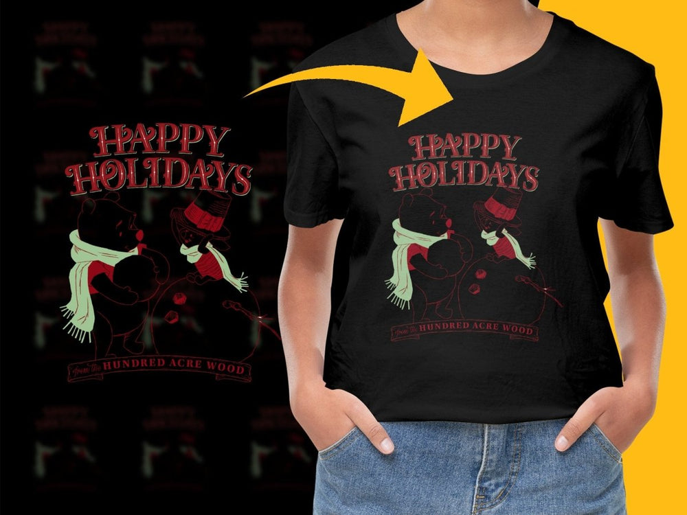 Happy Holidays from the Hundred Acre Wood PNG File - Teepew