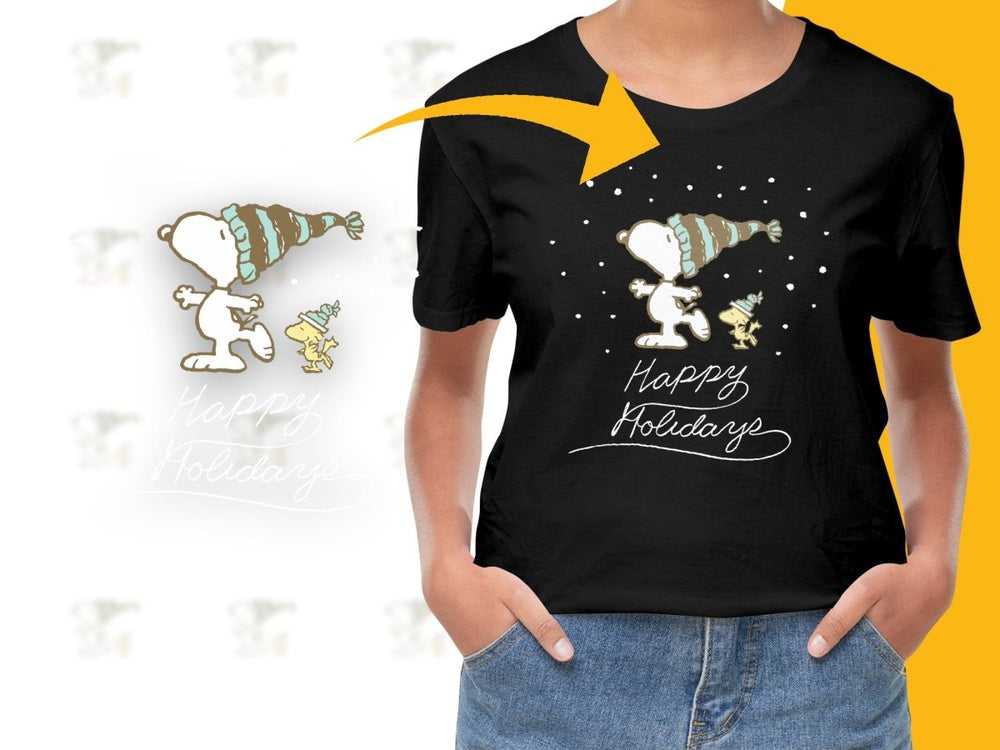 Happy Holidays Snoopy and Woodstock Christmas PNG File - Teepew