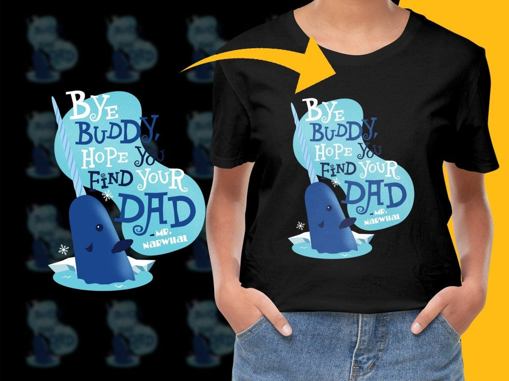 Happy Holidays with Mr. Narwhal Christmas PNG File - Teepew