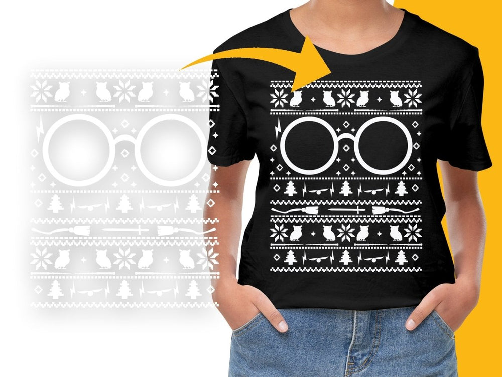 Harry Inspired Christmas Wizard Glasses PNG File - Teepew