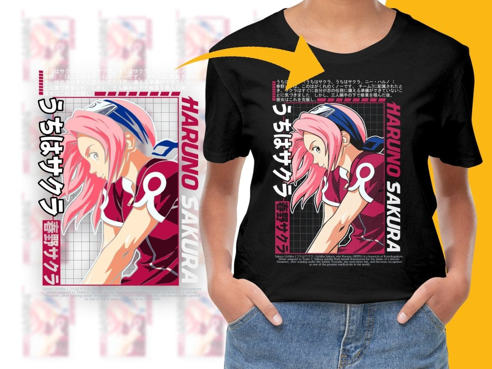 Haruno Sakura Dynamic Design White and Red PNG File - Teepew