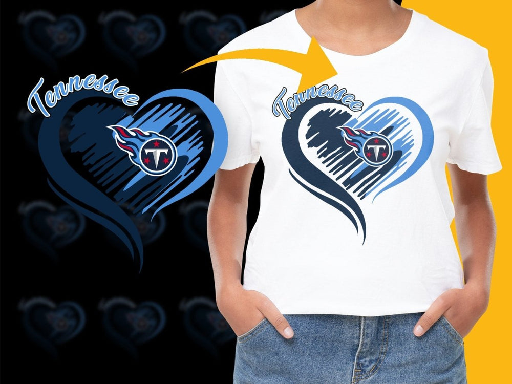 Heart Shaped Tennessee Titans Logo Design PNG File - Teepew