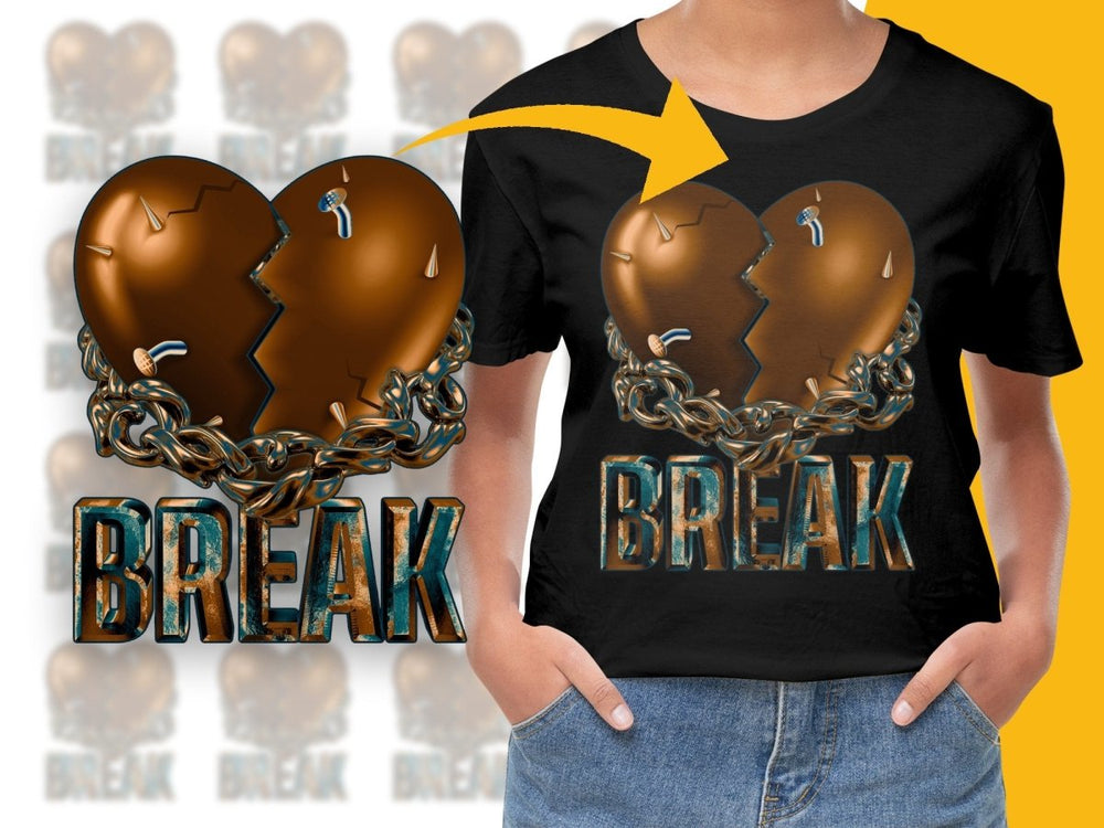 Heartbreak Design with Chains Graphic PNG File - Teepew