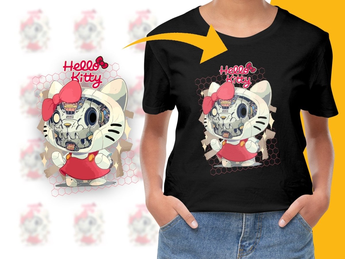 Hello Kitty Android Design Graphic PNG File - Teepew