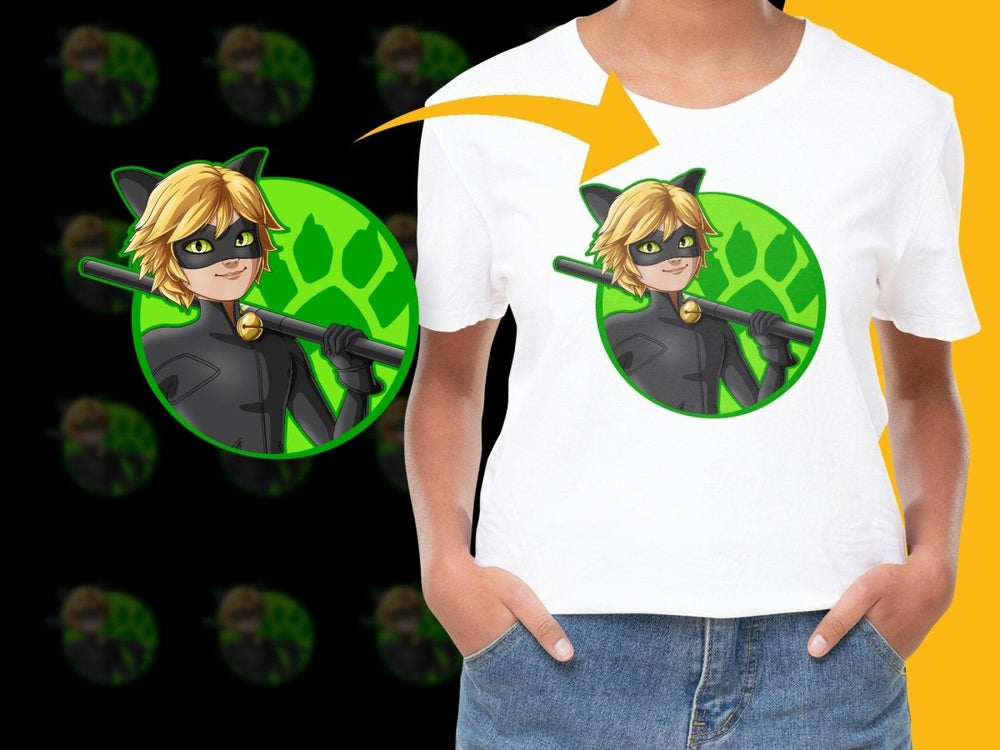 Heroic Cat Noir Design Green Paw Print PNG File - Teepew